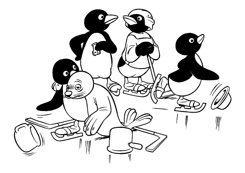 Plansa de colorat cu Pinguin 27 20